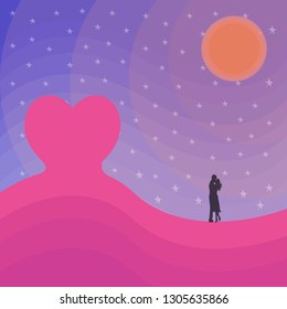 valentine silhouette background