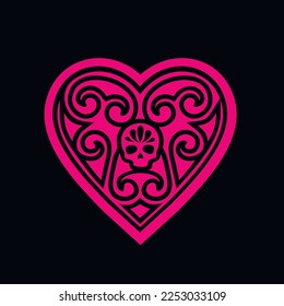 valentine skull with heart, grunge vintage design t shirts