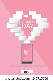 valentine smartphone message