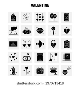 Valentine Solid Glyph Icons Set For Infographics, Mobile UX/UI Kit And Print Design. Include: Bottle, Medicine, Love, Valentine, Romantic, Book, Love, Valentine, Icon Set - Vector