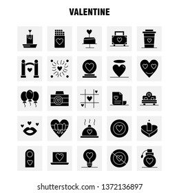 Valentine Solid Glyph Icons Set For Infographics, Mobile UX/UI Kit And Print Design. Include: Tag, Sign, Love, Valentine, Romantic, Love, Heart, Valentine, Icon Set - Vector