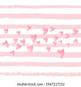 Valentine Sparkle. Nursery Frame. Scandinavian Illustration. Pink Branding Effect. Rose Handdrawn Starburst. Engagement Particle. Stripe Polka Flyer. Golden Valentine Sparkle
