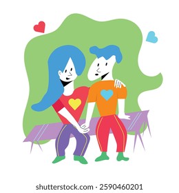 valentine special couple boy girl beautiful vector design clean and latest