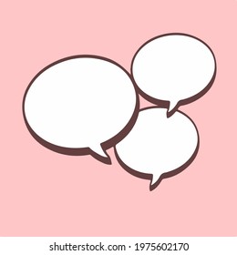 Valentine Speech Bubble Symbol. Vector Illustration.