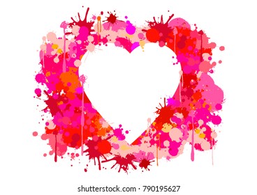 Valentine Splatter Heart