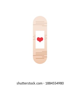 Valentine Sticker. Modern Flat Vector Concept Illustrations. Patch with Heart Icon. Social Media Ads.