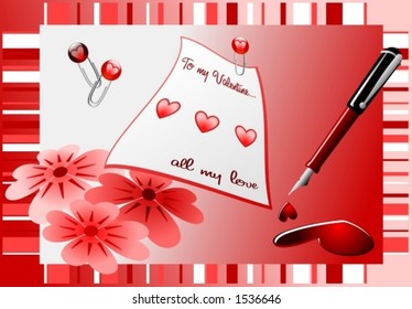 Valentine style letter