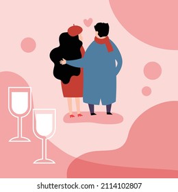 Valentine style minimalism design. Vector illustration