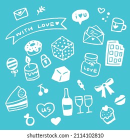 Valentine style minimalism design. Vector illustration