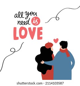 Valentine style minimalism design. Vector illustration