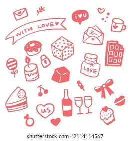 Valentine style minimalism design. Vector illustration