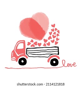 Valentine style minimalism design. Vector illustration