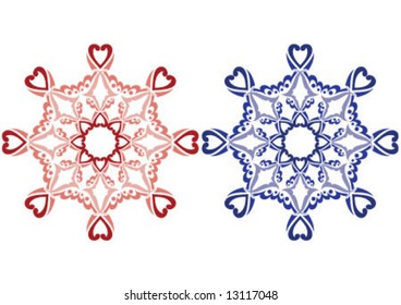 Valentine style wallpaper pattern and heart shape