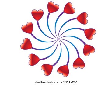 Valentine style wallpaper pattern and heart shape