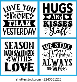 Valentine Svg Bundle, T shirt design Vector File