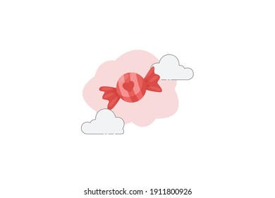 Valentine Sweet Candy Cloud Icon