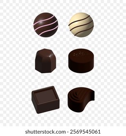 valentine sweet chocolate 3d vector graphics 