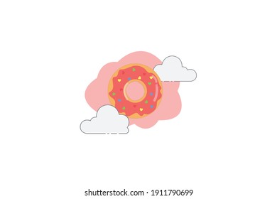 Valentine Sweet Donut Cloud Icon