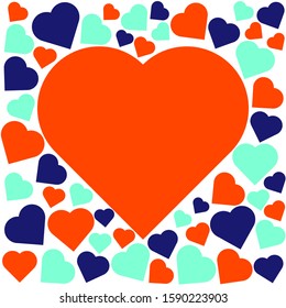 valentine sweet heart background vector
