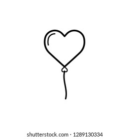 Valentine symbol : Balloon vector icon.