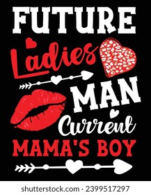 Valentine t shirt design and print template