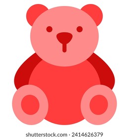 Valentine Teddy Bear object illustration
