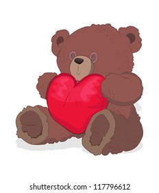 Valentine Teddy Bear Vector