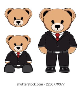 valentine tedy bear doll siolated white background