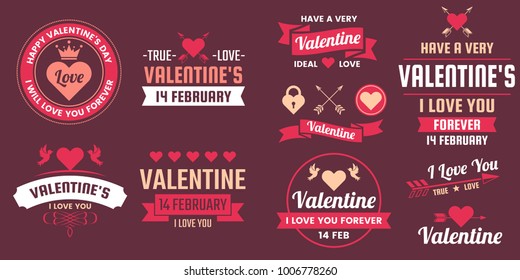 Valentine template banner Vector background for banner, poster, flyer