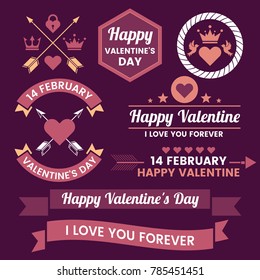 Valentine template banner Vector background for banner, poster, flyer