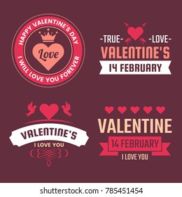 Valentine template banner Vector background for banner, poster, flyer
