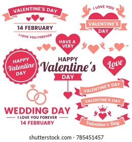 Valentine template banner Vector background for banner, poster, flyer