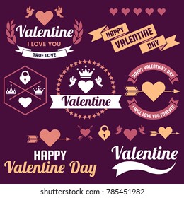 Valentine template banner Vector background for banner, poster, flyer