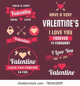 Valentine template banner Vector background for banner, poster, flyer