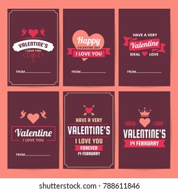 Valentine template banner Vector background for banner, poster, flyer