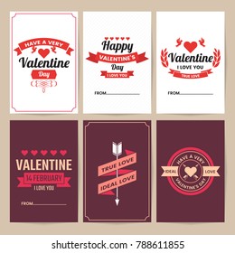 Valentine template banner Vector background for banner, poster, flyer
