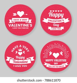Valentine template banner Vector background for banner, poster, flyer