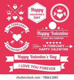 Valentine template banner Vector background for banner, poster, flyer