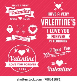 Valentine template banner Vector background for banner, poster, flyer