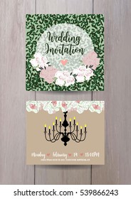 Valentine template collection for banners,Flyers,Placards with bouquet,flower and chandelier