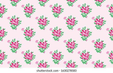 Valentine template design with leaf and flower elegant pattern background.