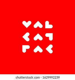 Valentine text form heart shape. Design for celebrating the Valentine's day annual event. happy valentine's day