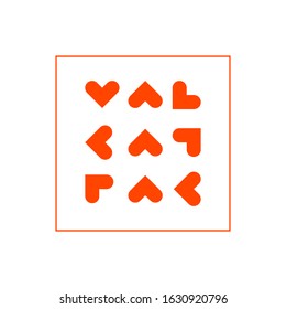 Valentine text made from heart shape on red background. Design for celebrating the Valentine's day annual event. happy valentine's day