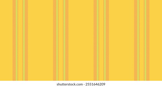 Valentine textile vector lines, blank texture stripe fabric. Cloth pattern seamless vertical background in yellow and orange colors palette.