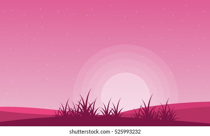 Valentine theme field with pink backgrounds