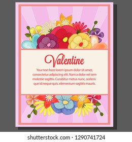 valentine theme poster floral theme