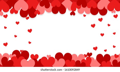 Valentine theme with red hearts in background illustration