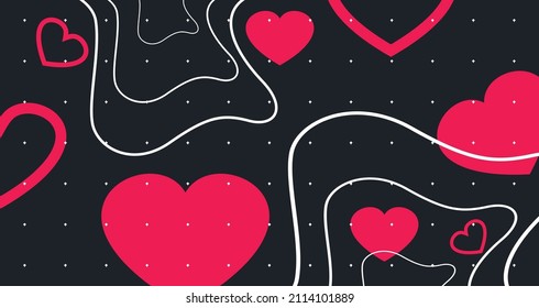 valentine themed background in modern abstract style