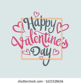valentine themed hand lettering typography design