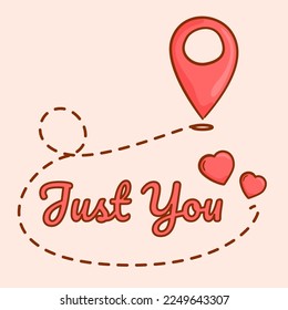 valentine themed social media post template illustration design